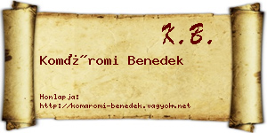 Komáromi Benedek névjegykártya